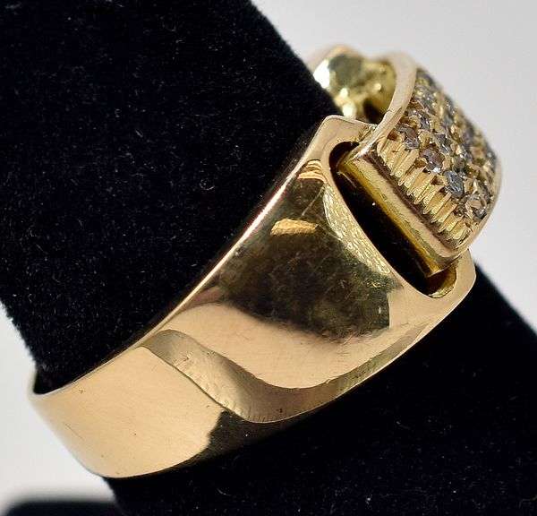 Wonderful 18k Yellow Gold Diamond Ring