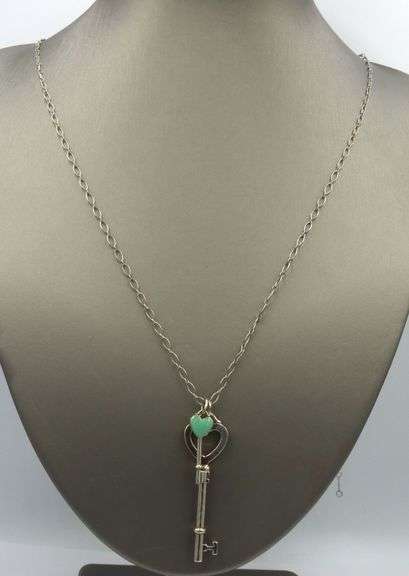 Tiffany & Co silver chain necklace with 2 keys