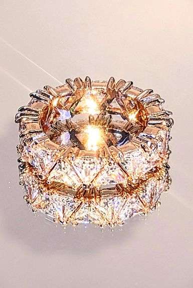 Dazzling 14 Kt Yellow Gold Plate 11.6 Cttw Simulated Diamond Ring