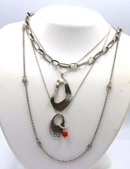 925 Sterling Silver Necklace Lot