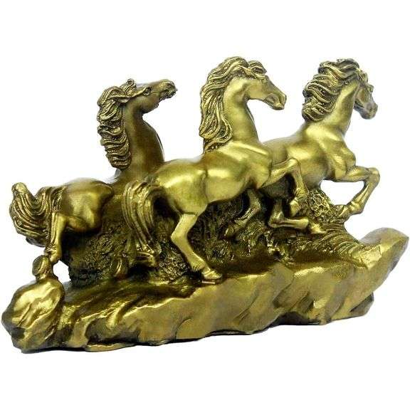 Brass Feng Shui Galloping Horses