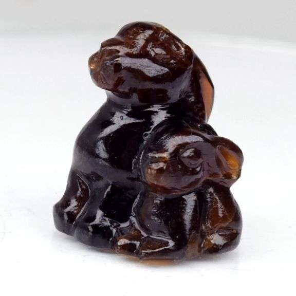 Adorable! 25.78ct Spessartite Garnet rabbit carving!