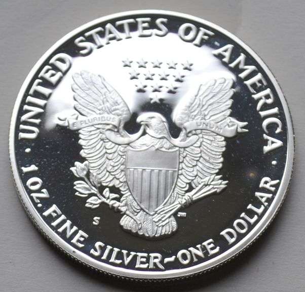 1988 S Proof Silver Eagle With Box and Paper