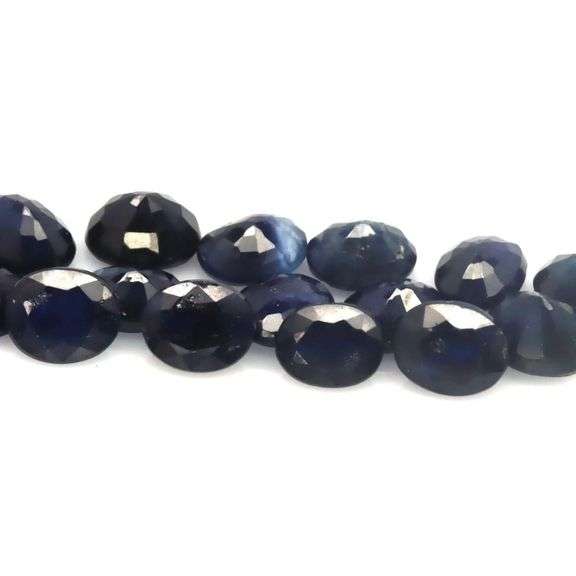 Rich! 7.18ct cobalt blue Sapphire set from Madagascar!
