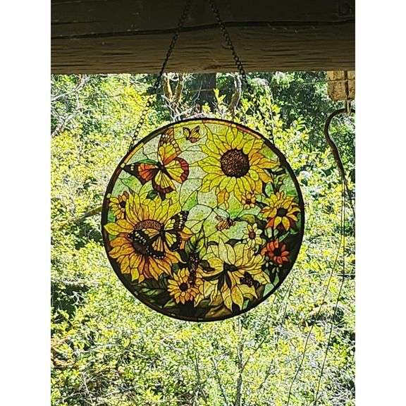 Sunflower Stained Glass Suncatcher