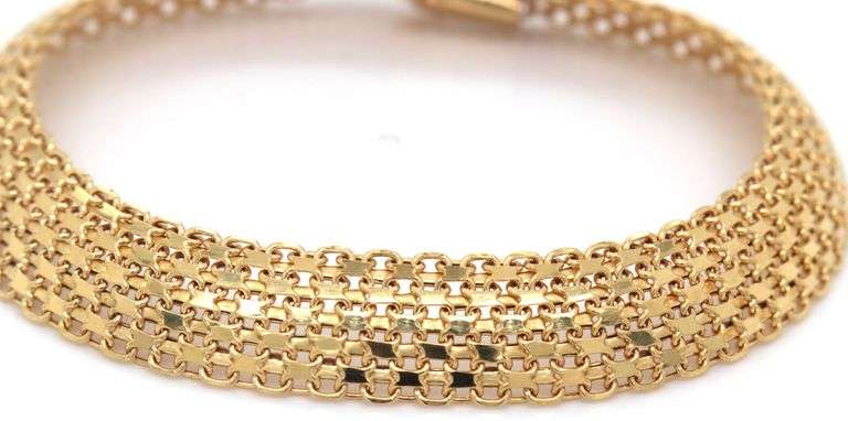 Italian Made 14K YG Mesh Style Bracelet
