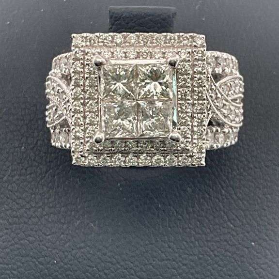 CERTIFIED 14K WHITE GOLD DIAMOND RING