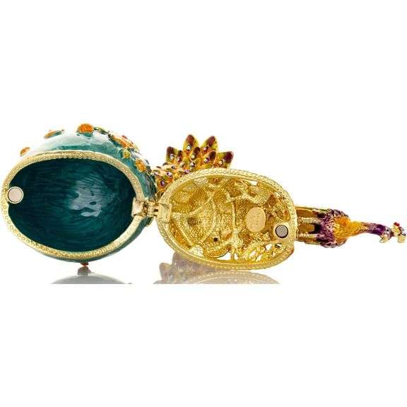 24K Gold Plating Swan Egg with Austrian Crystals