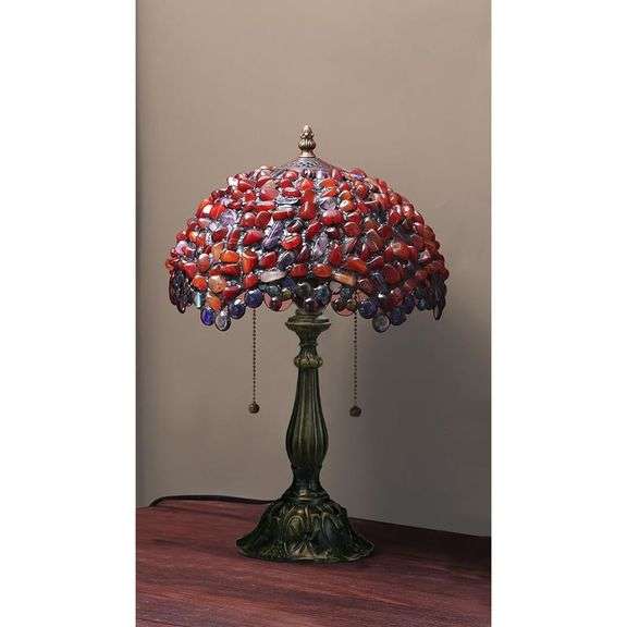 Agate Amber Stained Glass Table Lamp