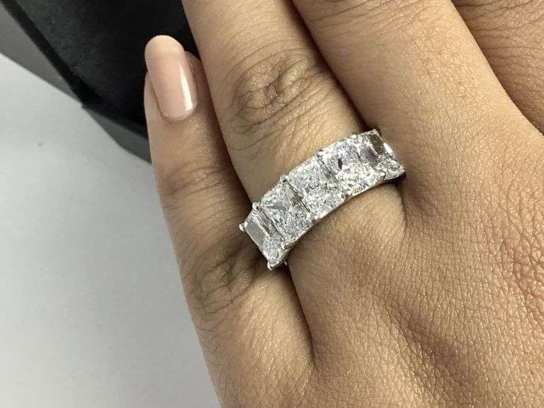 14K White Gold Radiant Cut Lab Diamond Ring