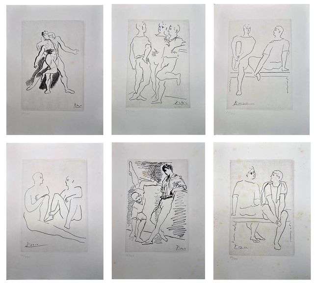 Investment! Picasso original limited edtion book by the artist, including 14 original etching.