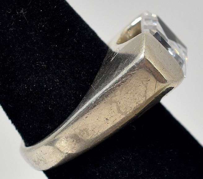 CZ Gemstone Ring in Sterling Silver