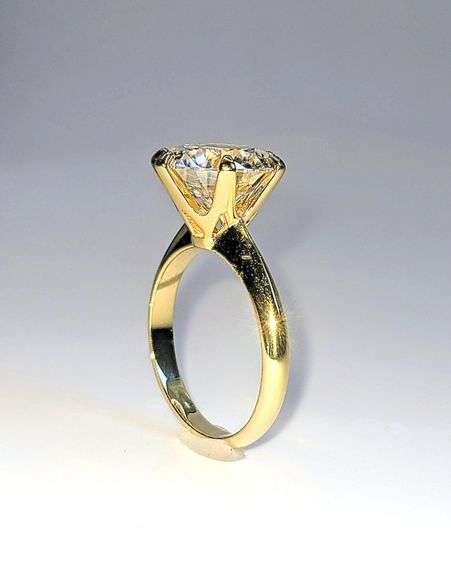 Ladies Sparkling 5 Ct White Simulated Lab Diamond Ring