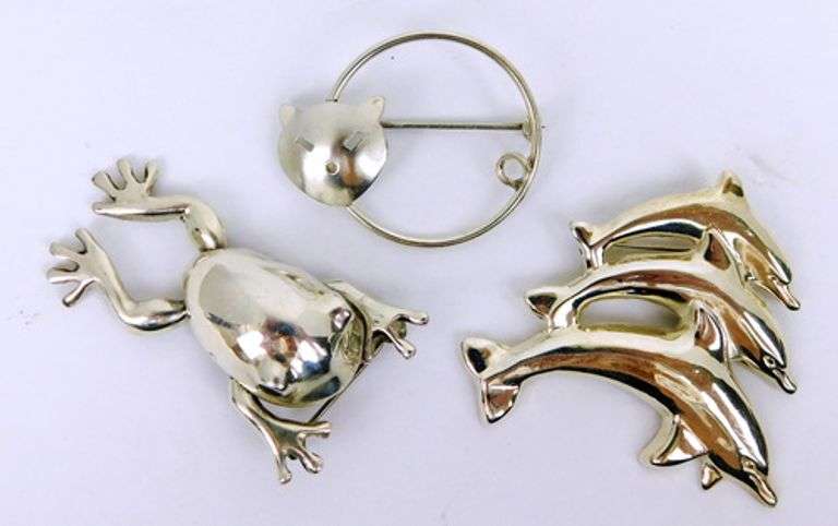 Collection of Vintage Sterling Silver Pins