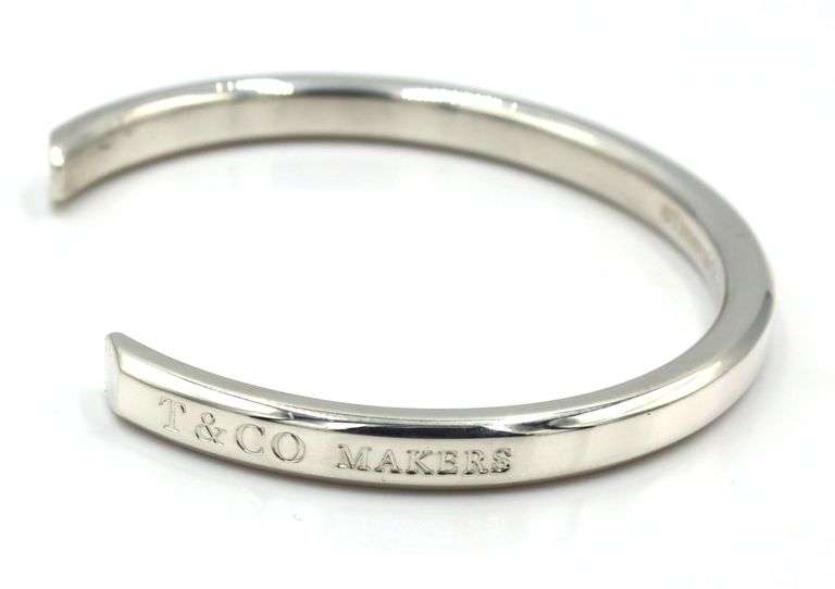 Tiffany & Co 1837 marker Narrow cuff bangle