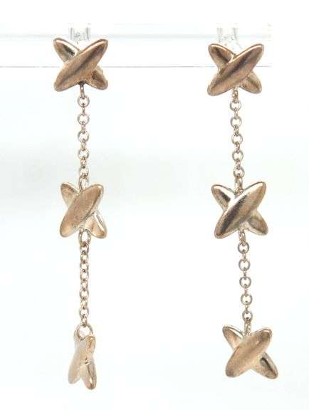 Tiffany & Co signature X silver earrings