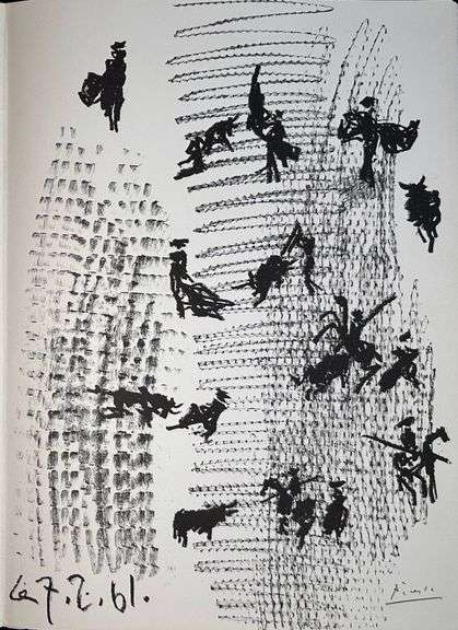 Investment! Original collection of Picasso, Toros Y Toreros. DeLuxe Edition with a signed lithograph