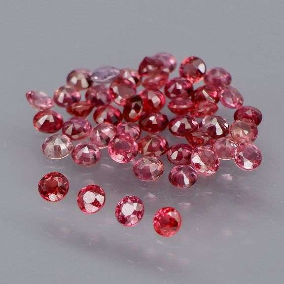 Untreated!!! Rose red!!! 3.50ct set of natural Sapphires!