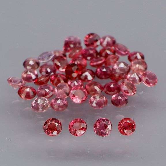 Untreated!!! Rose red!!! 3.50ct set of natural Sapphires!