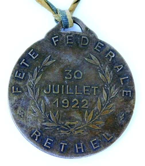 1922 French Bastille Day Medallion with Joan of Arc