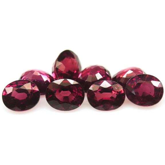 Top violet pink! 7.28ct UNTREATED Rhodolite Garnet set!