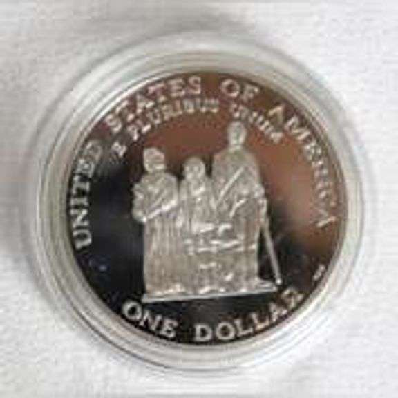 1998 Black Patriots Silver Dollar Set with Box and Papers