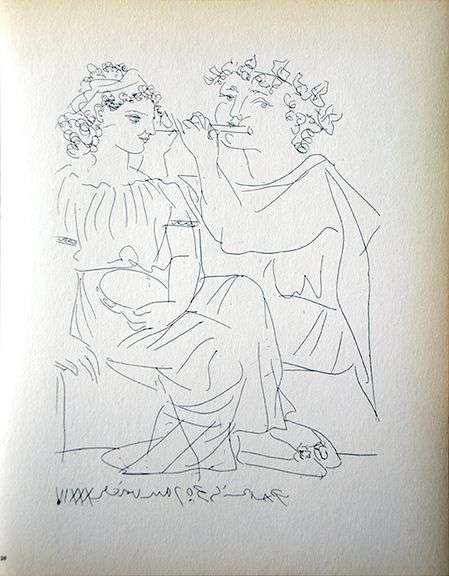 PABLO PICASSO, FLUTE PLAYER AND GIRL