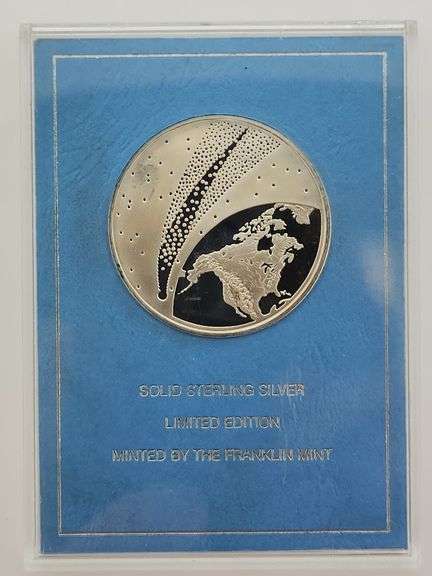 Halley's Comet Commemorative Sterling Silver Medal