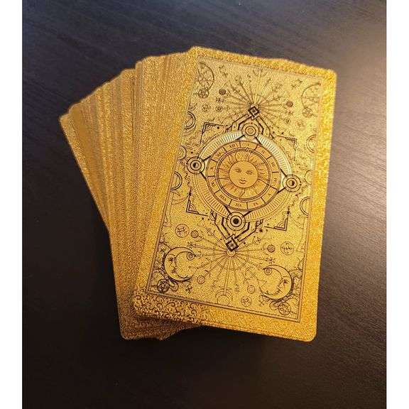 Gold Foil Tarot Cards with Guidebook