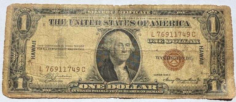 $1 1935A Hawaii Emergency Issue Silver Certificate