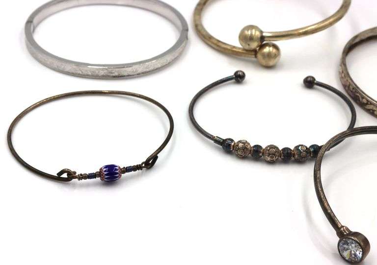 Vintage 925 sterling silver group lot of bangles