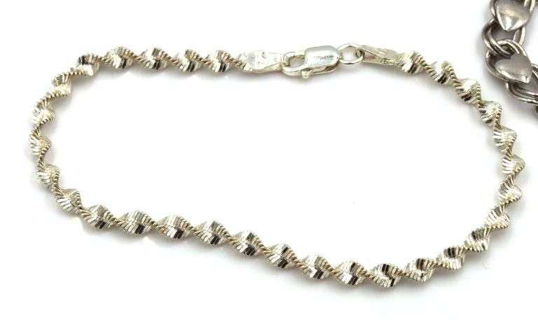 Group lot of 6 vintage 925 sterling silver bracelets