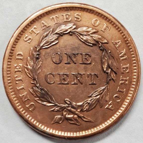 Scarce Uncirculated 1840 Braided Hair Large Cent. Fully struck, lightly cleaned