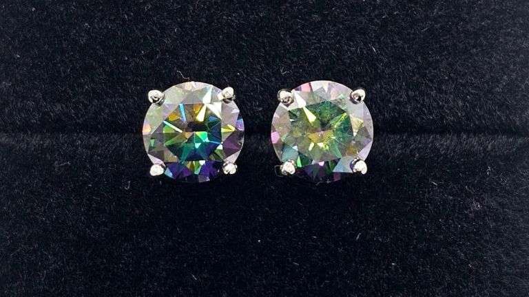 4 Ctw Russian Color Change Lab Created Alexandrite Earrings