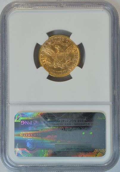 Fresh Choice BU 1894 $5 Liberty Gold Piece. NGC MS63