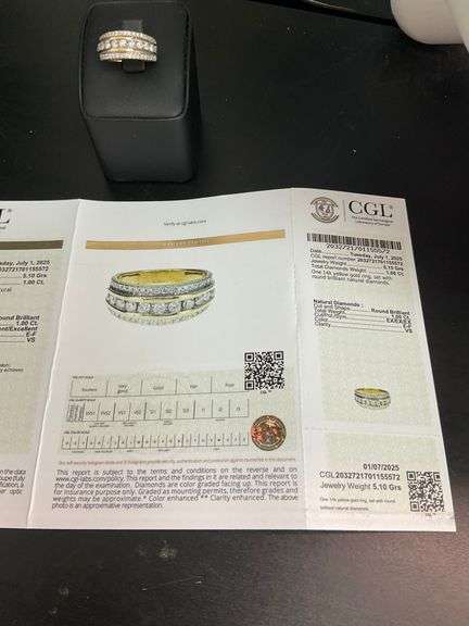 CERTIFIED 14K YELLOW GOLD DIAMOND BAND