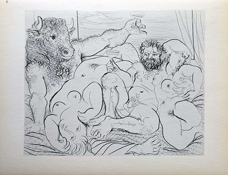 PABLO PICASSO, DRINKING MINOTAUR