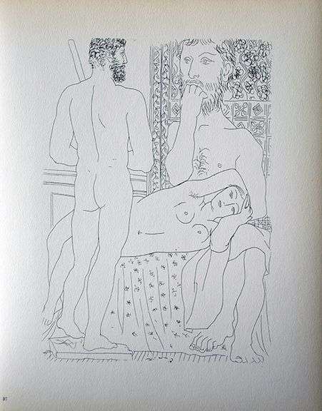 PABLO PICASSO, SCULPTOR SEATED