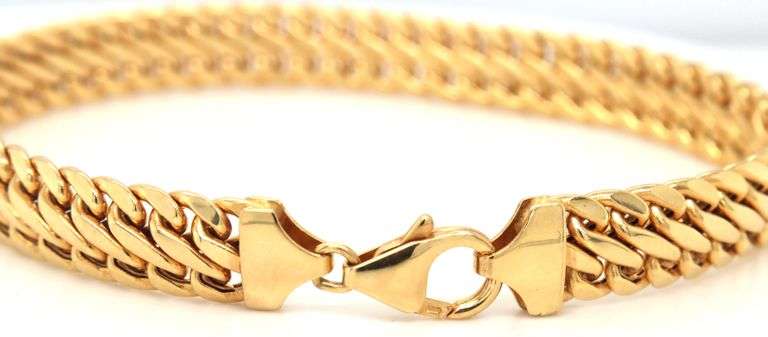 Lovely 14K YG Italian Made Woven Link Bracelet