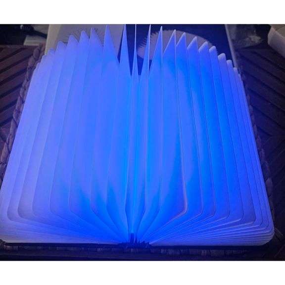Foldable Book Lamp with Embossed Book Cover