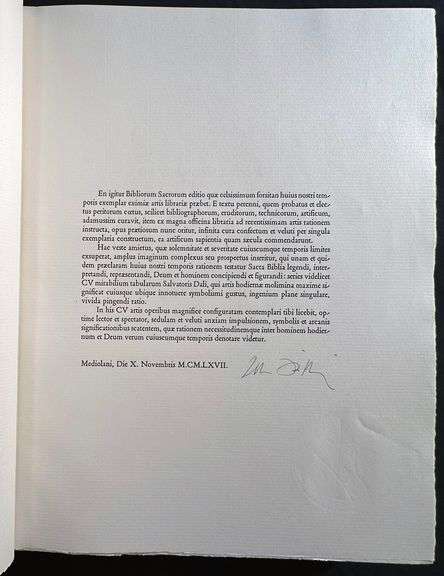 Investment! Complete collection! DALI. Biblia Sacra vulgatae editionis. 5 vols. with 105 Lithographs
