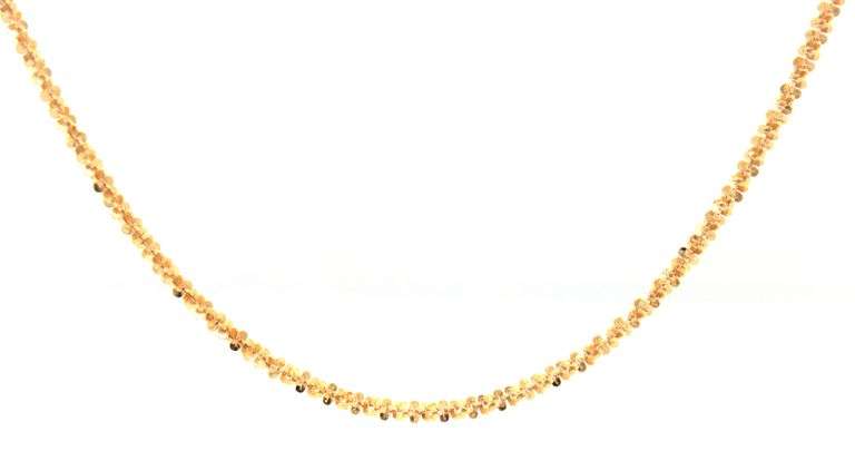 14kt Yellow gold twisted Singapore chain necklace