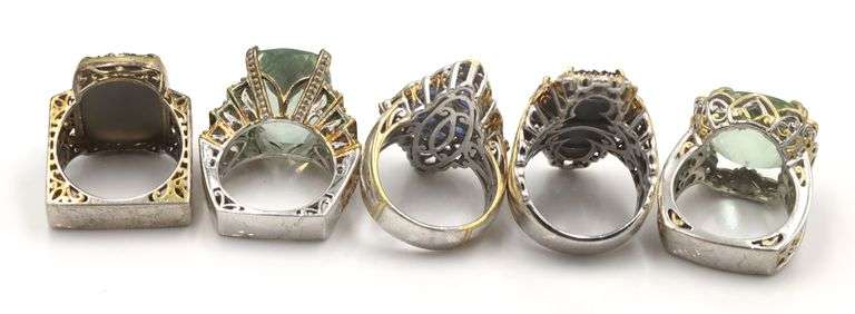 925 Sterling Silver Rings Lot
