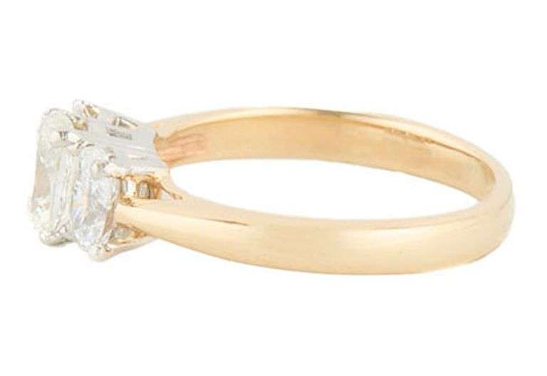 1.94ctw Oval Diamond Three Stone Engagement Ring in 14K