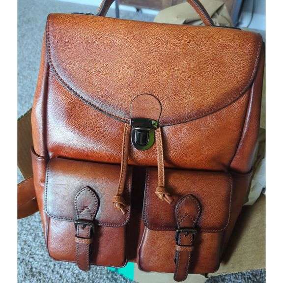 Leather Backpack Grain Italian Leather