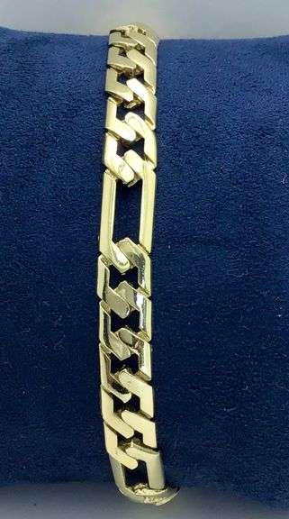 14K Yellow Gold Figaro Link Bracelet