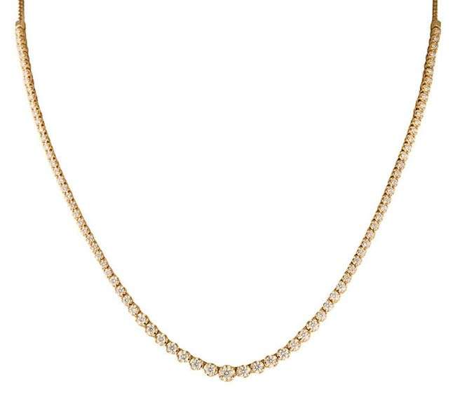 2.50ctw Round Graduated Diamond Bolo Clasp Necklace in 14K