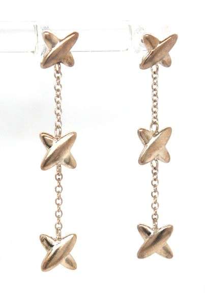 Tiffany & Co signature X silver earrings