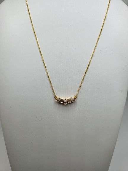 1.48ctw F, VVS1 lab grown diamond with 18" 14k gold pendent