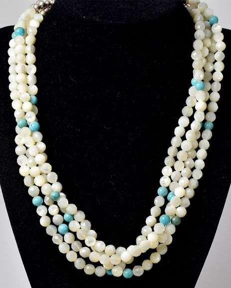 Sterling Silver Mulit-Gemstone Beaded Necklace by Desert Rose Trading Post